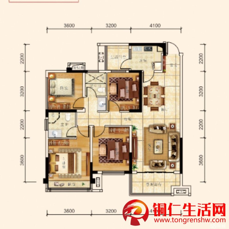 萬潤溫泉新城4室2廳2衛(wèi)