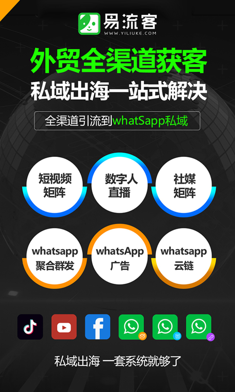 轻松引爆生意！易流客全球获客系统助你在Whatsapp上实现引流梦想！